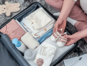 mamá preparando maleta para el hospital